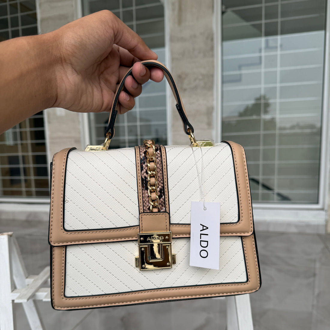 ALDO HAND BAG (LIGHT BROWN)