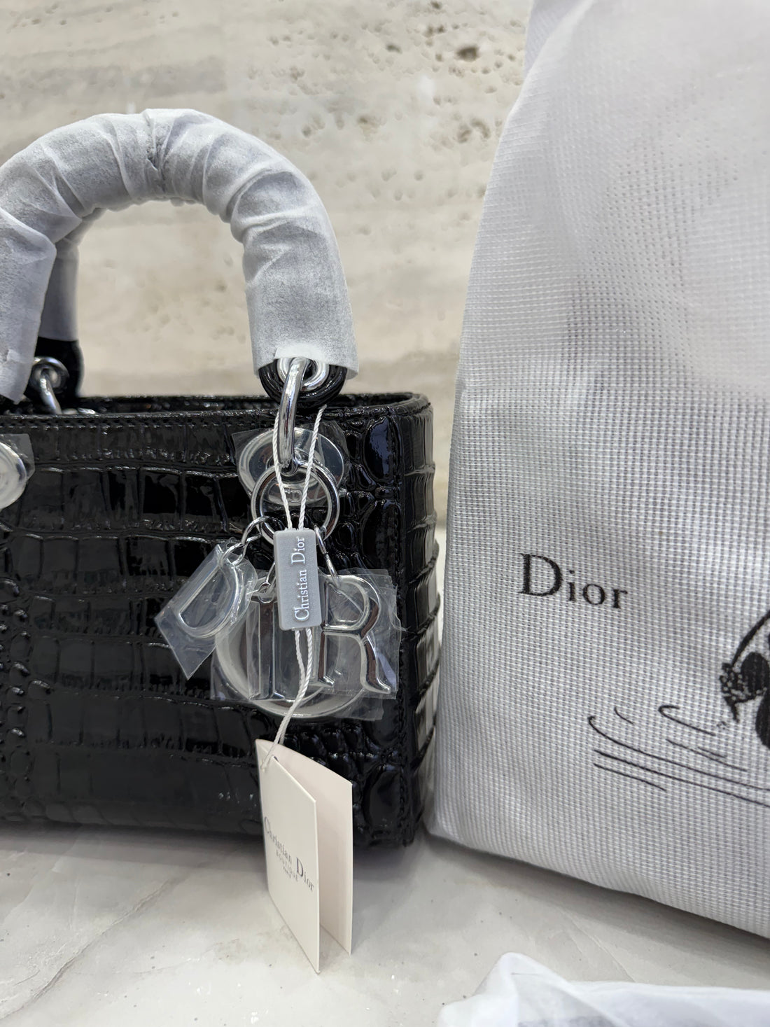 Christian dior  Lady Dior Bag ( BLACK )