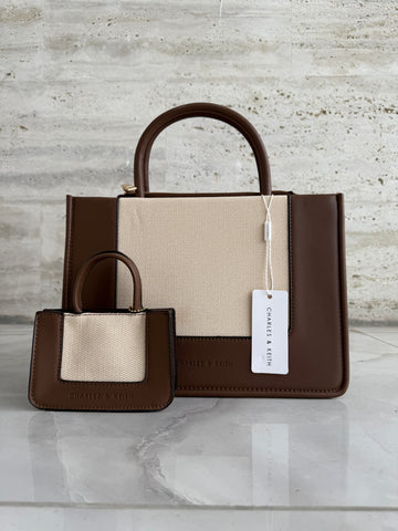 CHARLES & KEITH BAG ( BROWN )