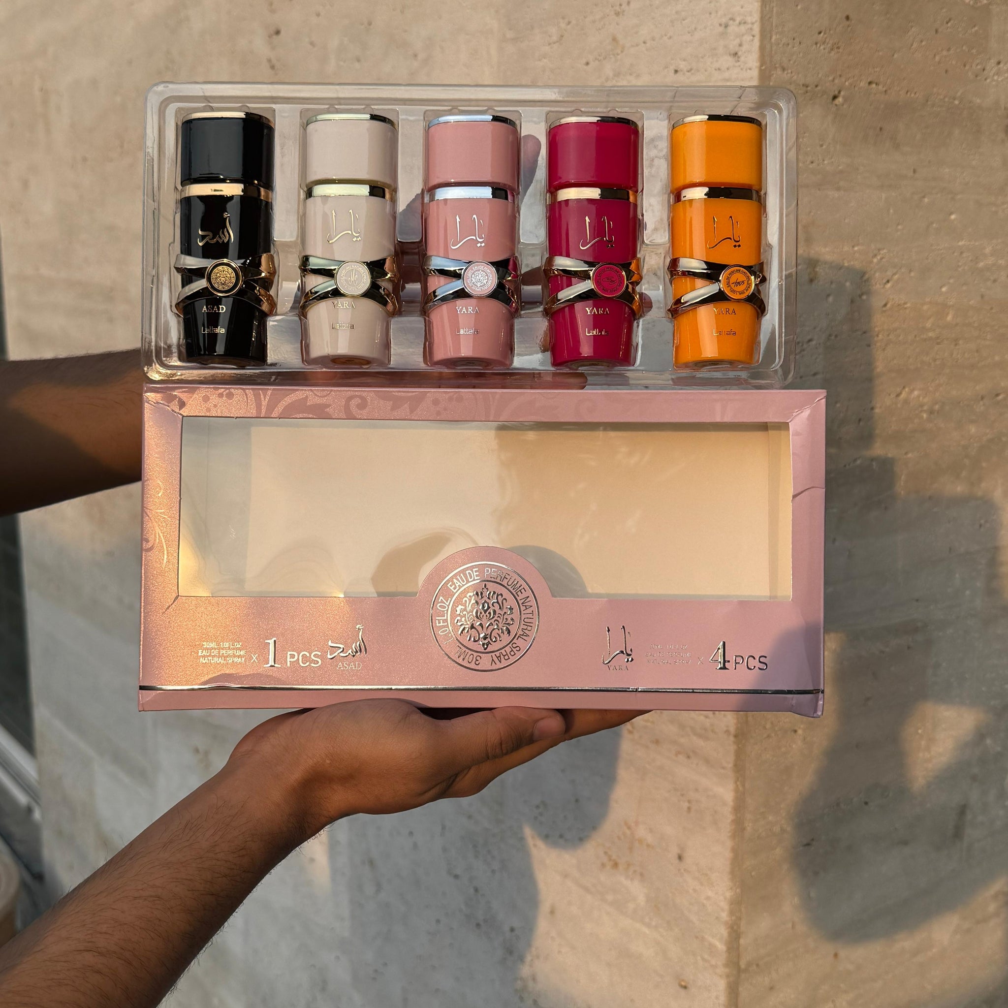 LATTAFA YARA 4pcs and ASAD 1pcs EAU DE Perfume Natural Spray set