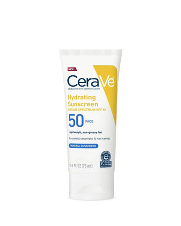Cerave Hydrating Mineral Sunscreen Sheer Tint 50SPF
