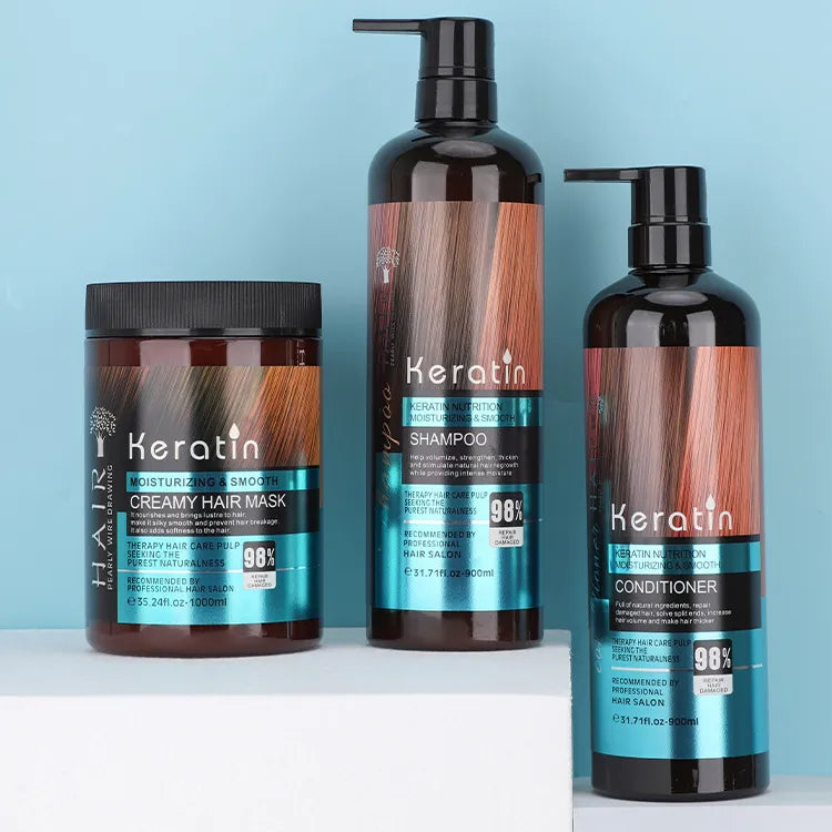 Keratin Nutrition Moisturizing & Smooth Shampoo + conditioner + Creamy Mask (DEAL 10% OFF)