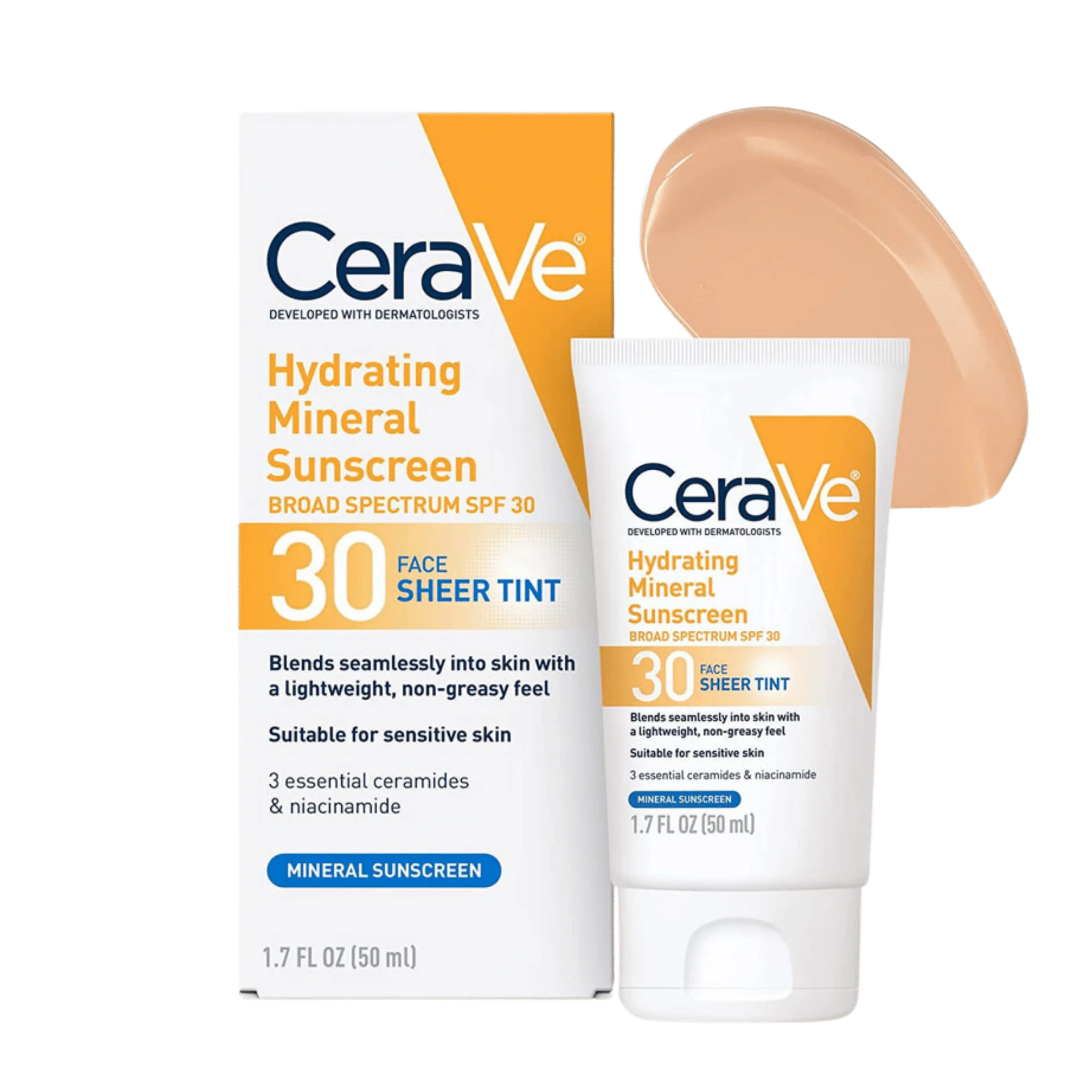 Cerave Hydrating Mineral Sunscreen Sheer Tint 30SPF