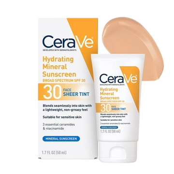 Cerave Hydrating Mineral Sunscreen Sheer Tint 30SPF