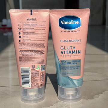 Vaseline Hijab Radiant Gluta Vitamin Cooling Body Serum 180ml