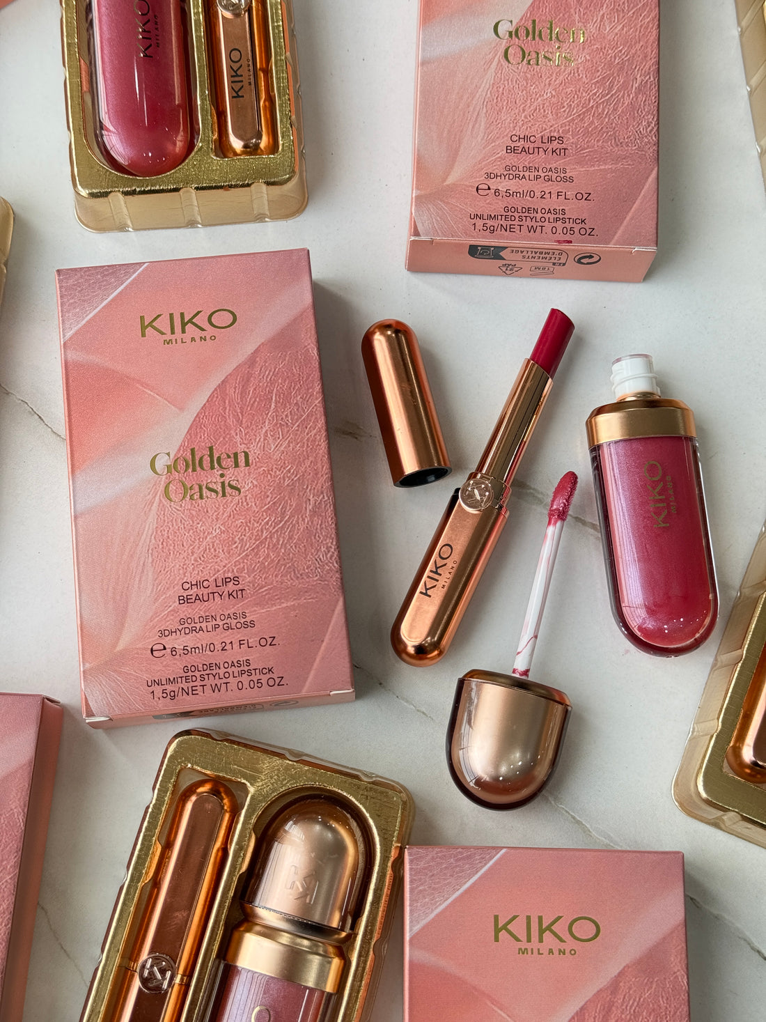 KIKO MILANO GOLDEN OASIS chic lips beauty kit