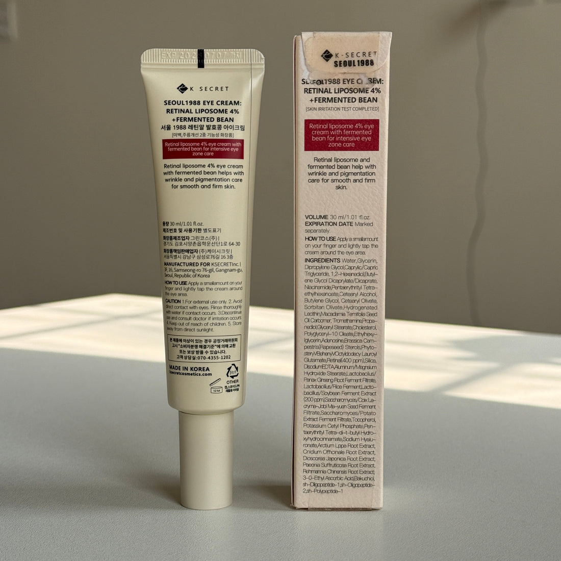 K-Secret Seoul 1988 Eye Cream Retinal Liposome 4% + Fermented Bean