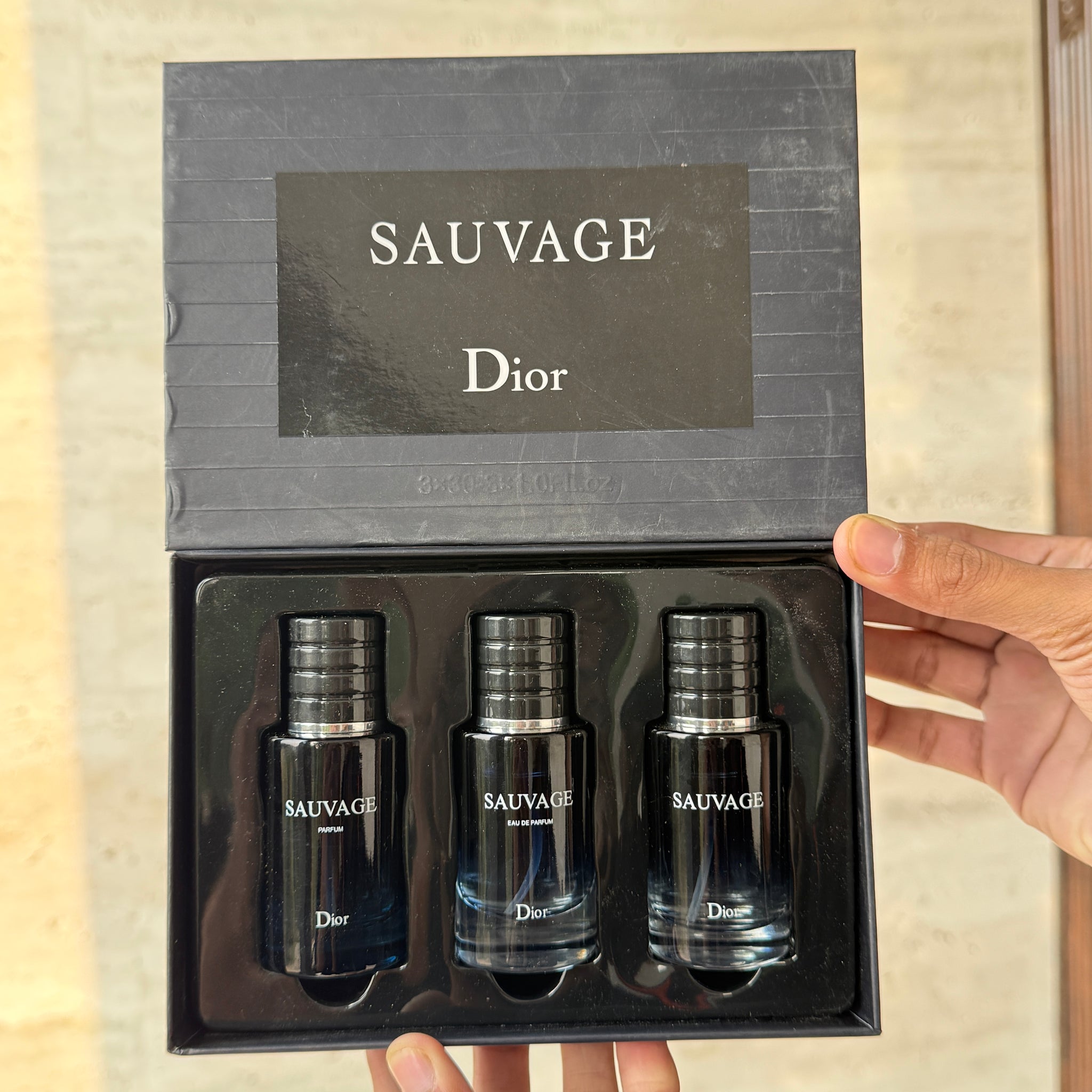 DIOR SAUVAGE MINI PERFUME SET  30ML x 3