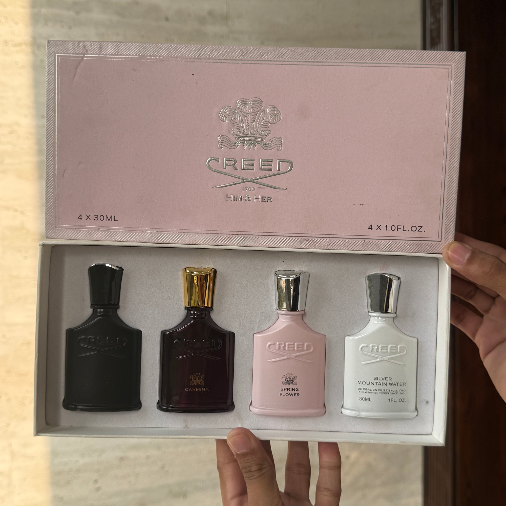 CREED HIM & HER MINI PERFUME SET  30ML X 4