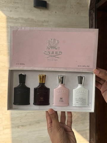 CREED HIM & HER MINI PERFUME SET  30ML X 4