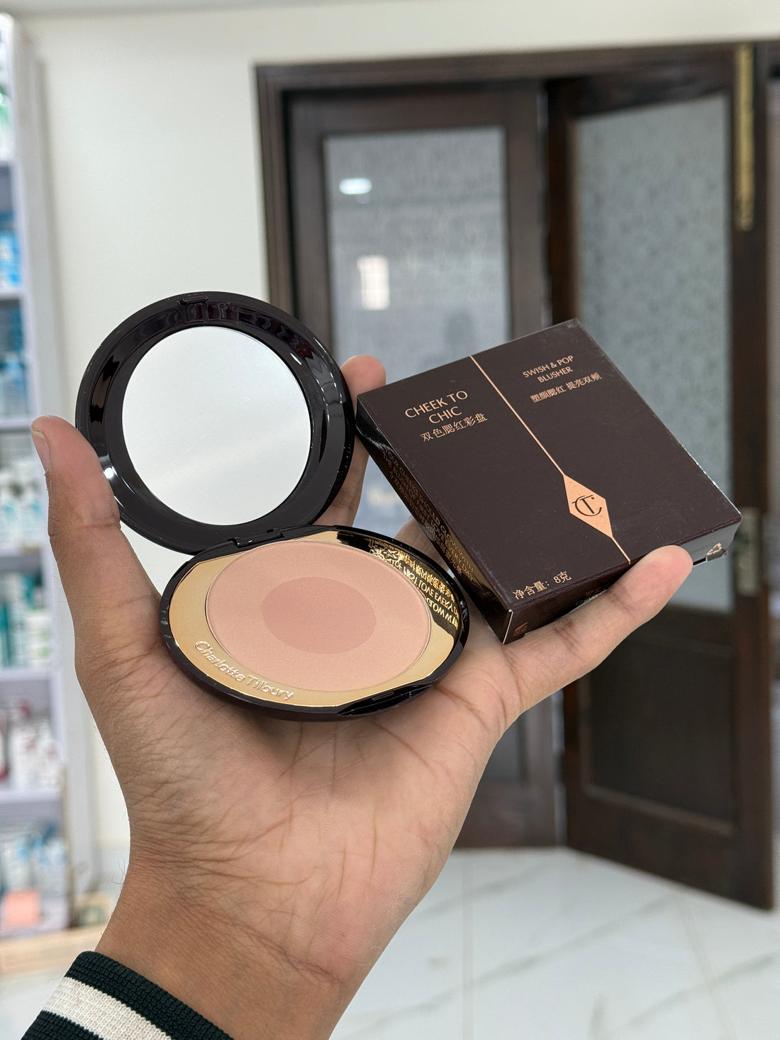 Charlotte Tilbury Pillow Talk Cheek to Chic Swish & Pop blusher shade (first love)