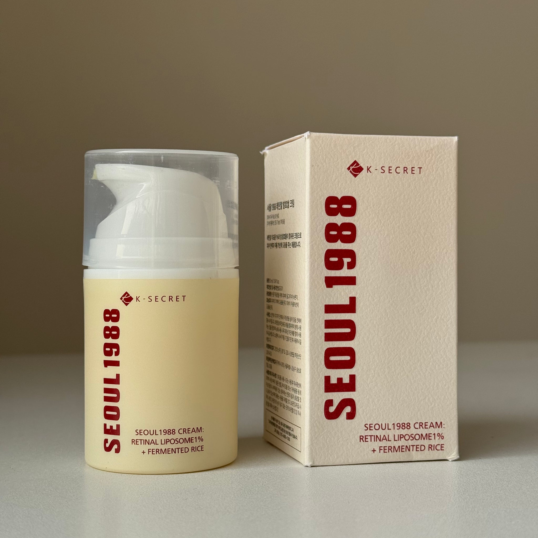 K-SECRET SEOUL 1988 Cream : Retinal Liposome 1% + Fermented Rice 50ml