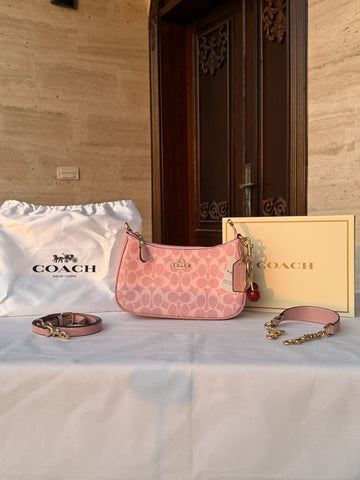 COACH PINK EXTRA PATTERN BACK WITH 2 CHERRY STRIPS