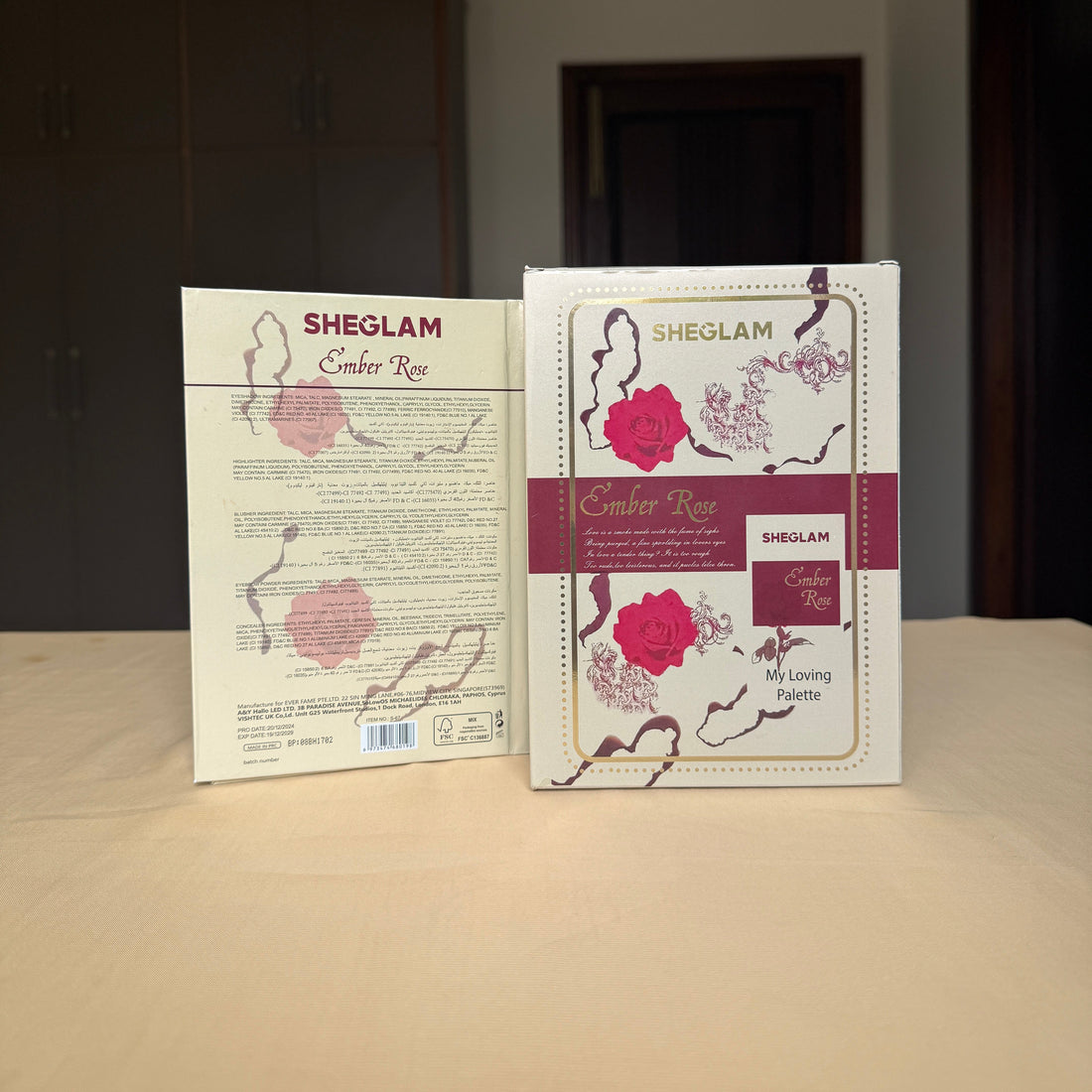 SHEGLAM Ember rose My loving book palette