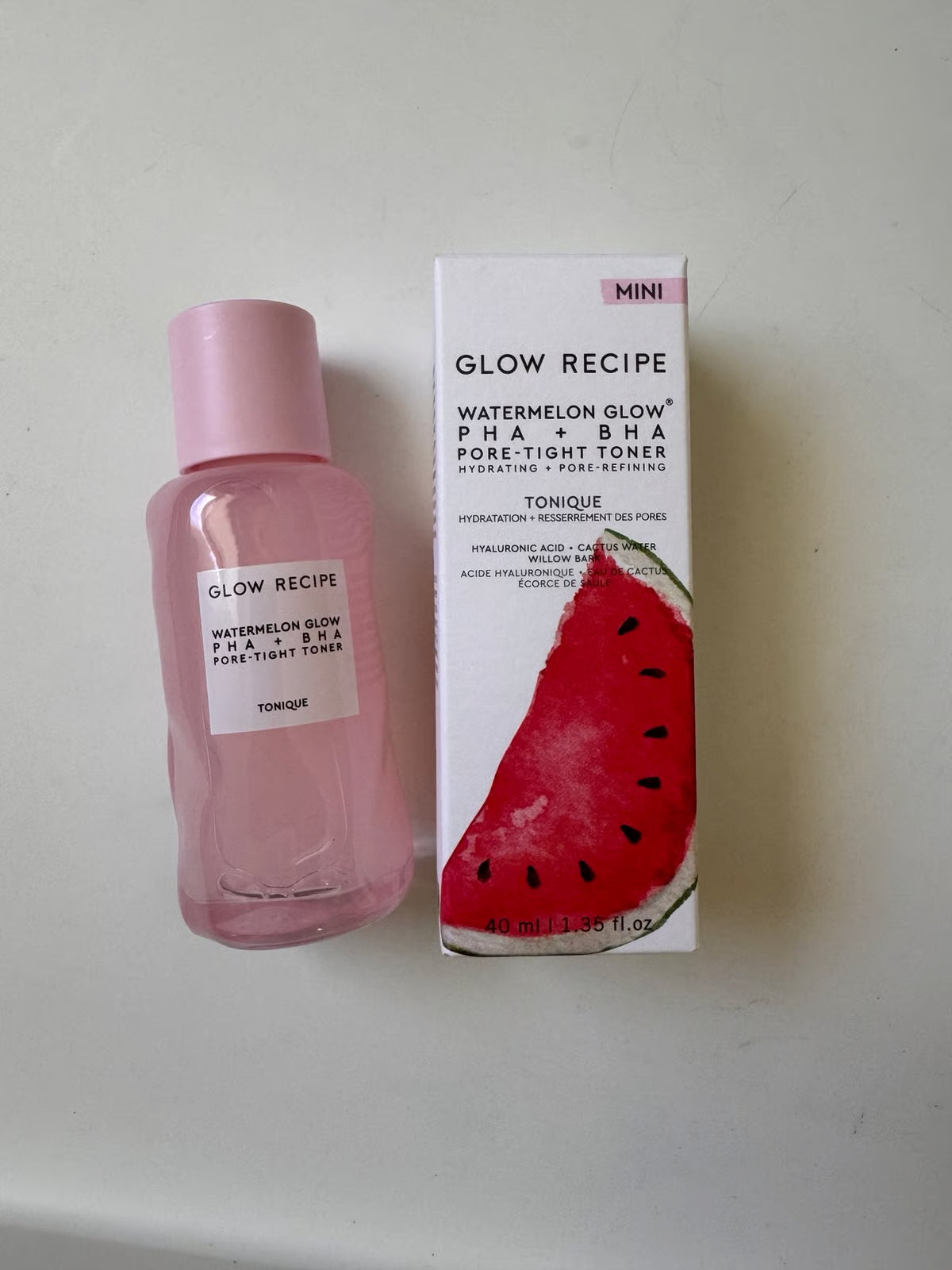 GLOW RECIPE Watermelon Mini Glow PHA +BHA Pore Tight Toner